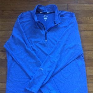 NIKE MEN’S ELEMENT HALF-ZIP RUNNING SHIRT BLUE XL